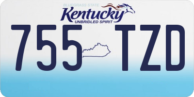 KY license plate 755TZD