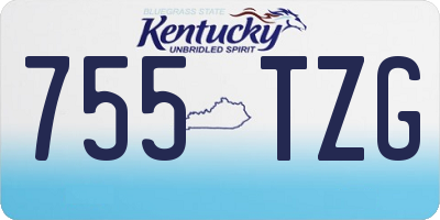 KY license plate 755TZG