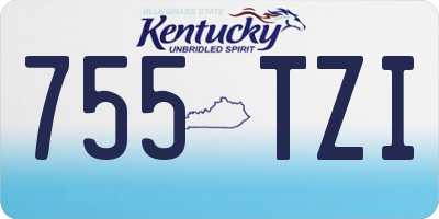 KY license plate 755TZI