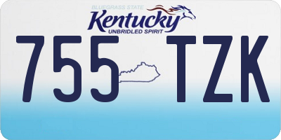 KY license plate 755TZK