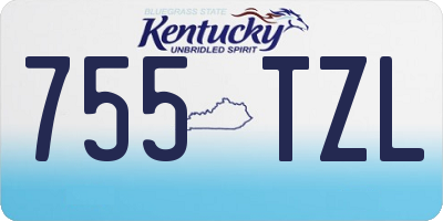 KY license plate 755TZL
