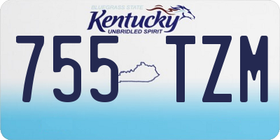 KY license plate 755TZM
