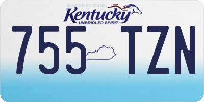 KY license plate 755TZN