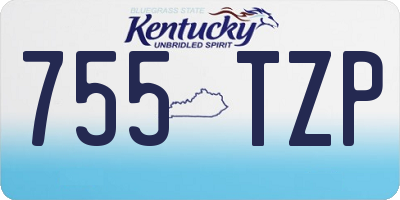 KY license plate 755TZP