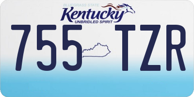 KY license plate 755TZR