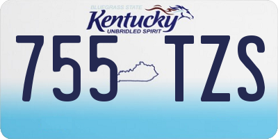 KY license plate 755TZS