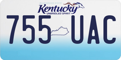 KY license plate 755UAC