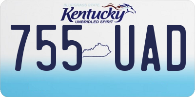 KY license plate 755UAD