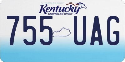 KY license plate 755UAG