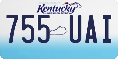 KY license plate 755UAI