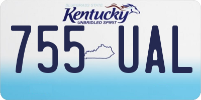 KY license plate 755UAL
