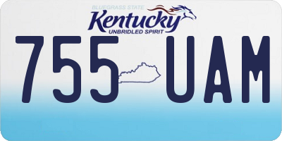 KY license plate 755UAM
