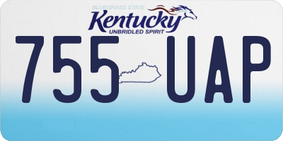 KY license plate 755UAP