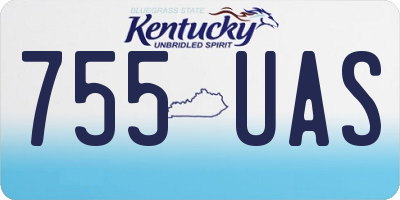 KY license plate 755UAS