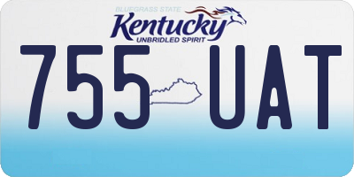 KY license plate 755UAT
