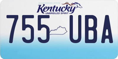KY license plate 755UBA
