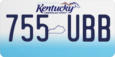 KY license plate 755UBB