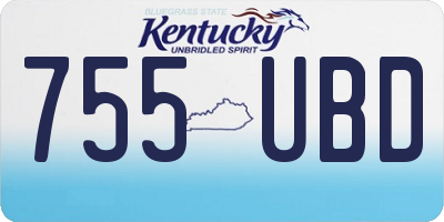 KY license plate 755UBD