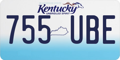 KY license plate 755UBE