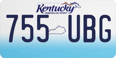 KY license plate 755UBG