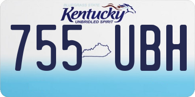 KY license plate 755UBH