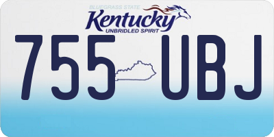 KY license plate 755UBJ