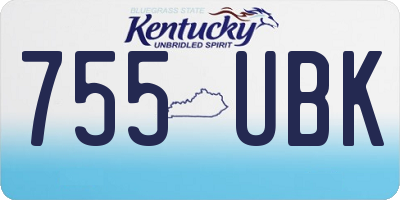 KY license plate 755UBK