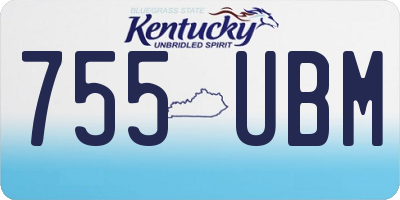 KY license plate 755UBM