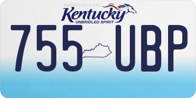 KY license plate 755UBP