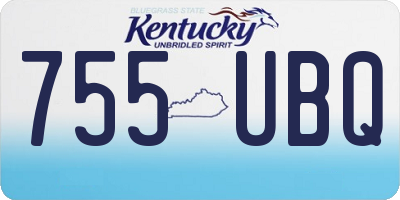 KY license plate 755UBQ