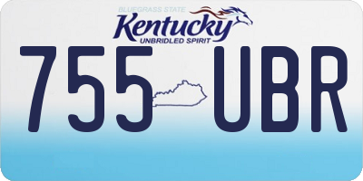 KY license plate 755UBR