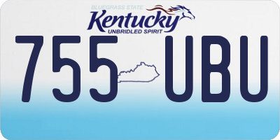 KY license plate 755UBU