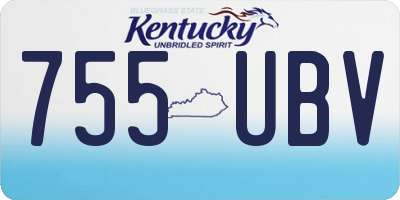 KY license plate 755UBV