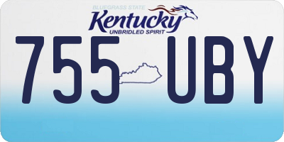 KY license plate 755UBY