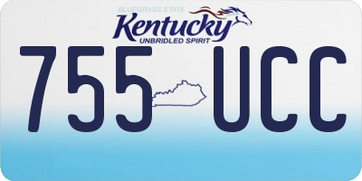 KY license plate 755UCC