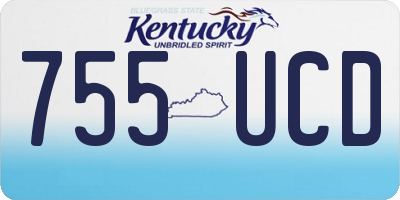 KY license plate 755UCD