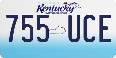 KY license plate 755UCE