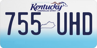 KY license plate 755UHD