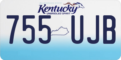 KY license plate 755UJB