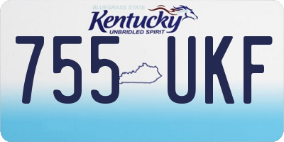 KY license plate 755UKF