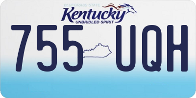 KY license plate 755UQH