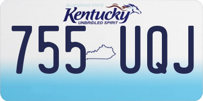 KY license plate 755UQJ