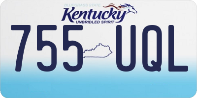 KY license plate 755UQL