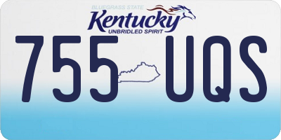 KY license plate 755UQS
