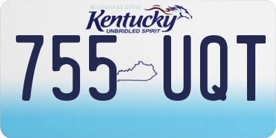 KY license plate 755UQT