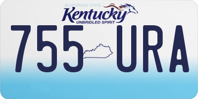 KY license plate 755URA