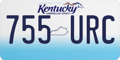 KY license plate 755URC