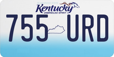 KY license plate 755URD
