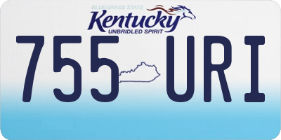 KY license plate 755URI