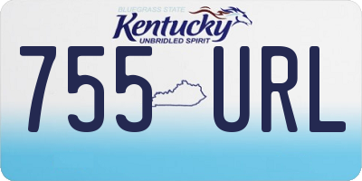 KY license plate 755URL